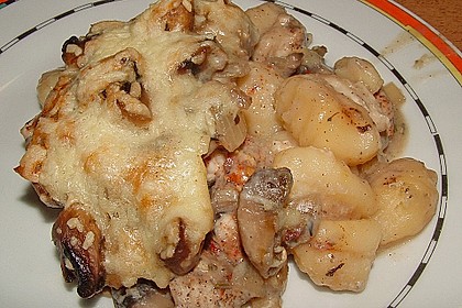 Auflauf mit Gnocchi, Pute und Champignons 28