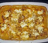 Auflauf mit Gnocchi, Pute und Champignons (Bild)