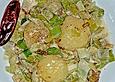 Kartoffelkl&ouml;&szlig;chen in Schinken Lauch So&szlig;e