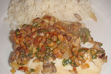 Seelachs mit Champignons 4