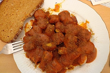 Berliner Currywurst ohne Darm selber machen Wurst und Schinken
