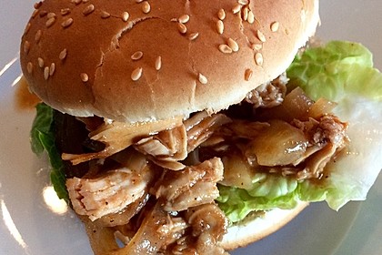 Pulled Chicken in einer Honey-Mustard-BBQ Sauce 3