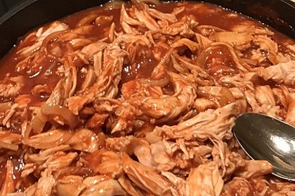 Pulled Chicken in einer Honey-Mustard-BBQ Sauce 10