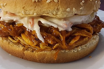 Pulled Chicken in einer Honey-Mustard-BBQ Sauce 2