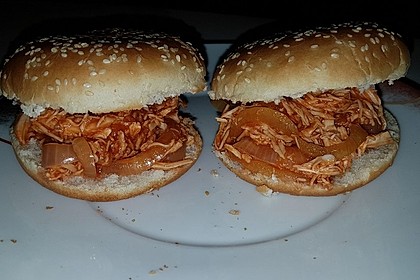 Pulled Chicken in einer Honey-Mustard-BBQ Sauce 6