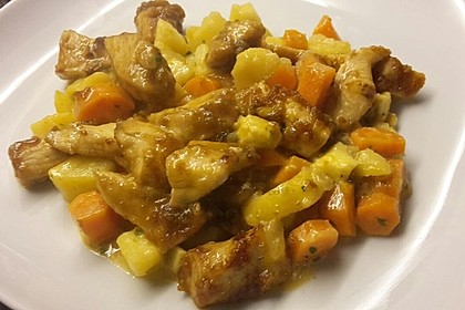 Knusprige Hähnchenbrust mit Möhrengemüse 10