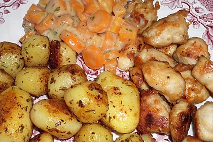 Knusprige Hähnchenbrust mit Möhrengemüse 3