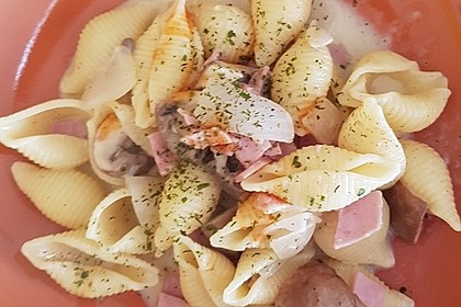 Schinkennudeln mit Pfifferlingen 5