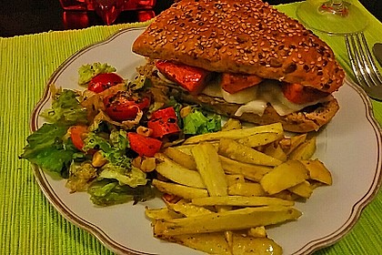 Vegetarischer Kürbis-Burger 5