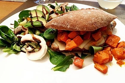 Vegetarischer Kürbis-Burger 3