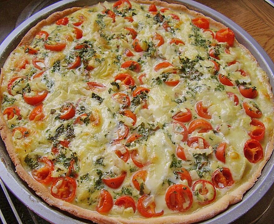 Tomaten - Mozzarella - Basilikum Quiche (Rezept mit Bild) | Chefkoch.de
