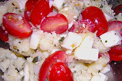 Couscous - Salat mit Tomaten & Mozarella 4