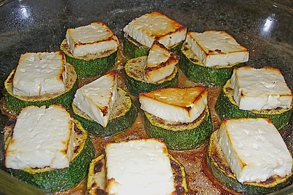 Zucchinischeiben mit Schafsk&auml;se &uuml;berbacken 10