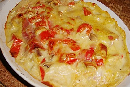 Bananen im Schinkenhemd gebacken