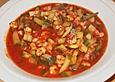 Leichte Zucchini - Shrimps Pfanne
