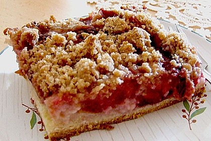 Pflaumenkuchen mit Pudding und Streusel 5
