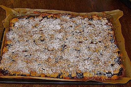 Pflaumenkuchen mit Pudding und Streusel 8