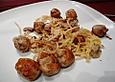 Spaghettiauflauf mit Bratwurstkl&ouml;&szlig;chen