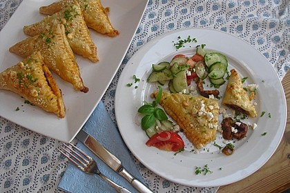 Blätterteig mit Gyrosfüllung und Feta-Käse
