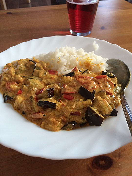 Auberginen Curry Mit Joghurtsauce Von Alexs Chefkoch De