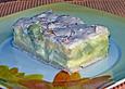 Rhabarber - Quark - Kuchen unter Baiserhaube