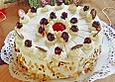 K&auml;se - Sahne Torte mit Amarenakirschen