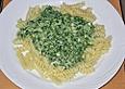 Nudeln in Spinat - Feta Sauce