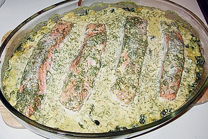 Lachs - Spinat - Auflauf 3
