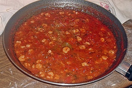 Schwarze Spaghetti mit Scampisugo 2