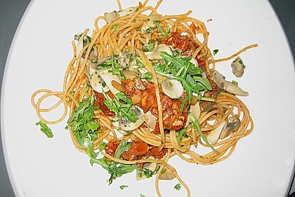 Schwarze Spaghetti mit Scampisugo 7