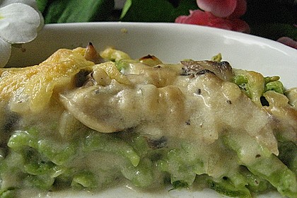 Spinatsp&auml;tzle in K&auml;se - Champignon - Sahneso&szlig;e 2