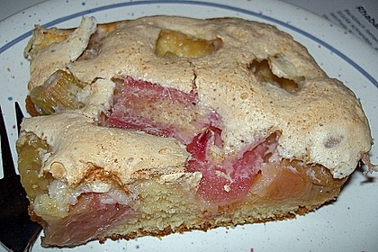 Rhabarberkuchen mit Baiser 3