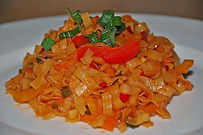 Asiatisch gebratene Nudeln süß - scharf, vegetarisch 20
