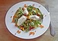 Forellenmousse auf Blattsalat