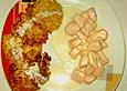 Lachsw&uuml;rfel im Zitronensud mit Nudelr&ouml;sti