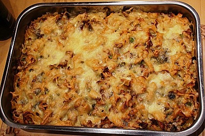 Nudelauflauf mit Filet und Pfifferlingen 1