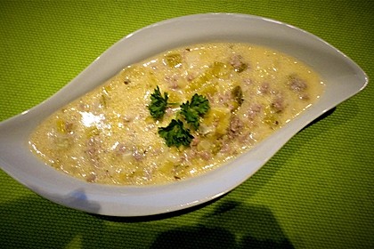 Hack-Käse-Porree-Suppe 2