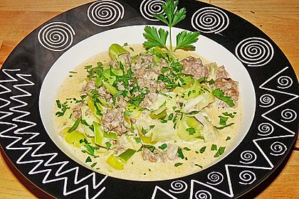 Hack-Käse-Porree-Suppe 1