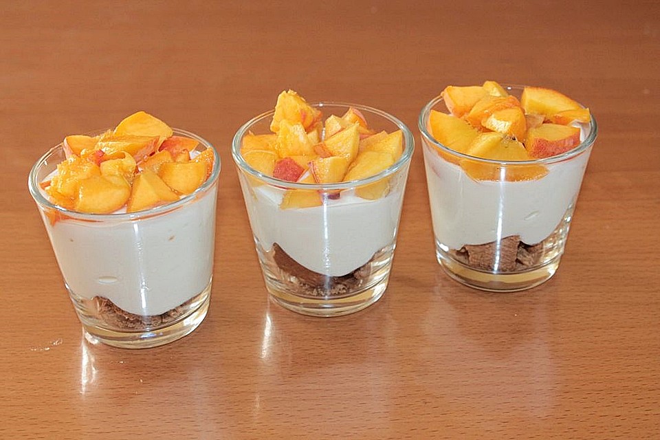 Pfirsich-Quark-Dessert (Rezept mit Bild) von patty89 | Chefkoch.de