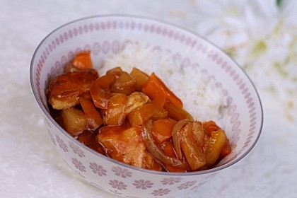 Hähnchen süß-sauer wie beim Chinamann