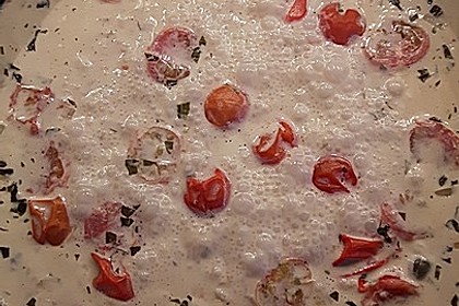 Tagliatelle in Weißwein Sahne mit Cocktailtomaten 5