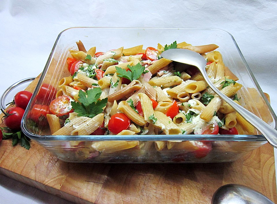 Nudelauflauf mit Schinken und Frischkäse (Rezept mit Bild) | Chefkoch.de