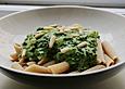 Nudeln mit Spinat - K&auml;se - Sauce