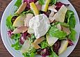 Ger&auml;ucherte Forellenfilets mit Birne und Rucola