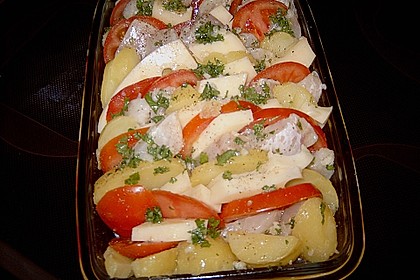 Fischgratin mit Emmentaler