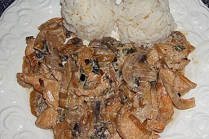 Putenpfanne mit Pilzen 1