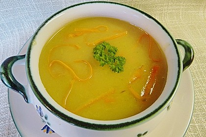 Kartoffel - Lauchcremesuppe mit Karotteneinlage 6