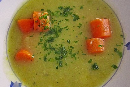 Kartoffel - Lauchcremesuppe mit Karotteneinlage 7