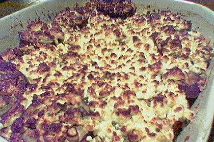 Aubergine, &uuml;berbacken mit Feta