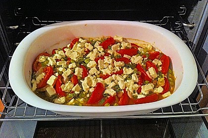 Aubergine, &uuml;berbacken mit Feta 2